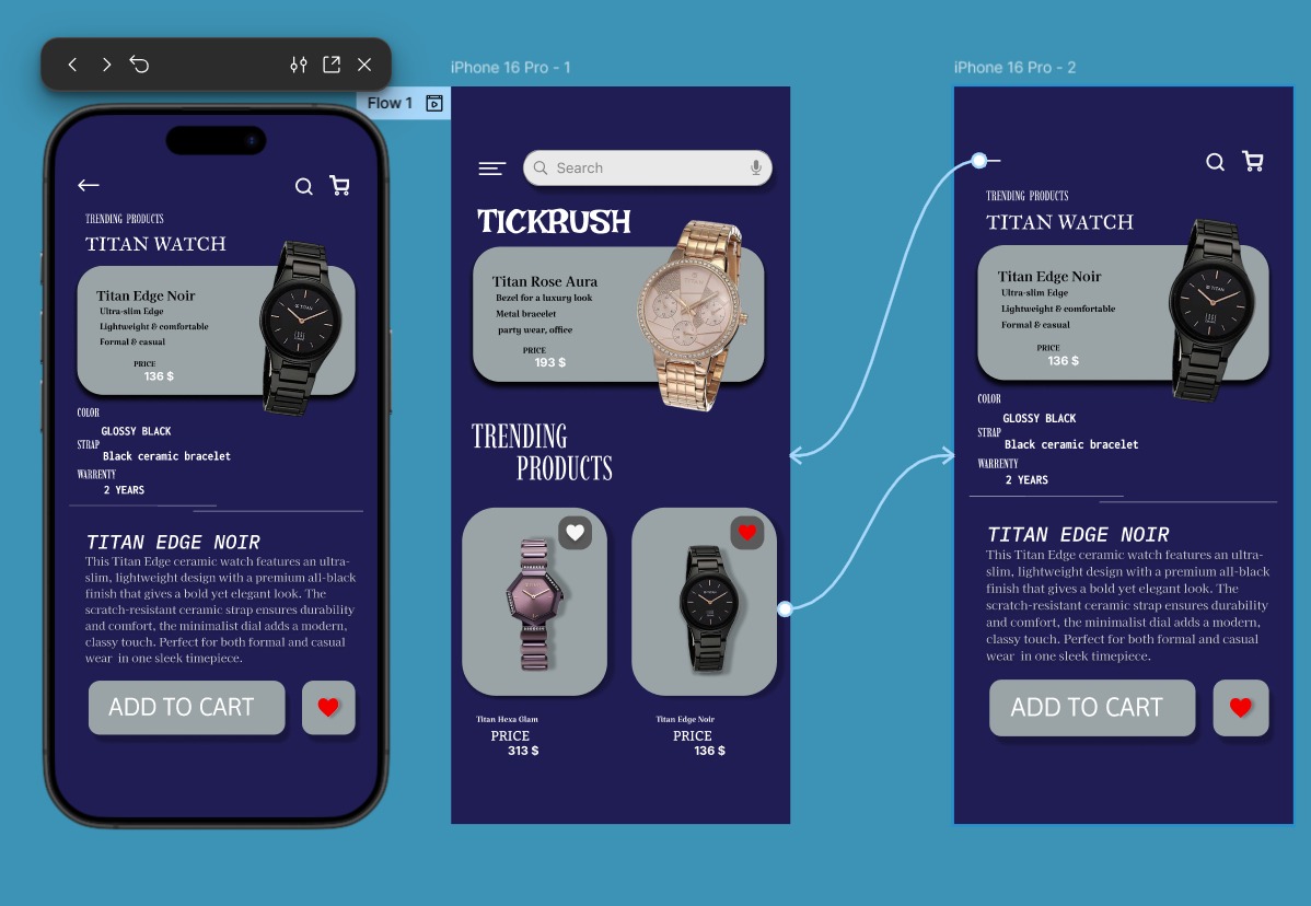 TickRush Watch E-commerce
